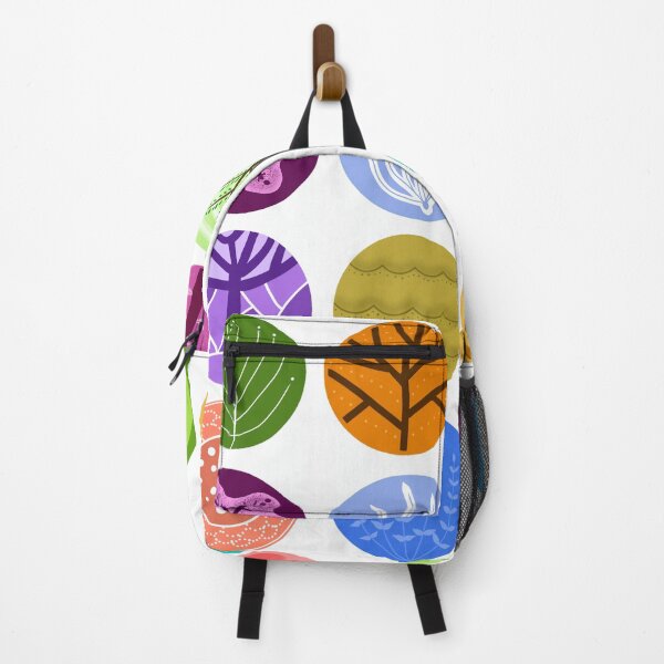 Item preview, Collection of 16 colorful stylized nature and tree icons in circular frames, flat vector illustration of floral and botanical elements. designed and sold by KotchySmile.