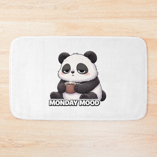 Item preview, Monday Mood tired panda funny monday design designed and sold by LazyMoodStudio.