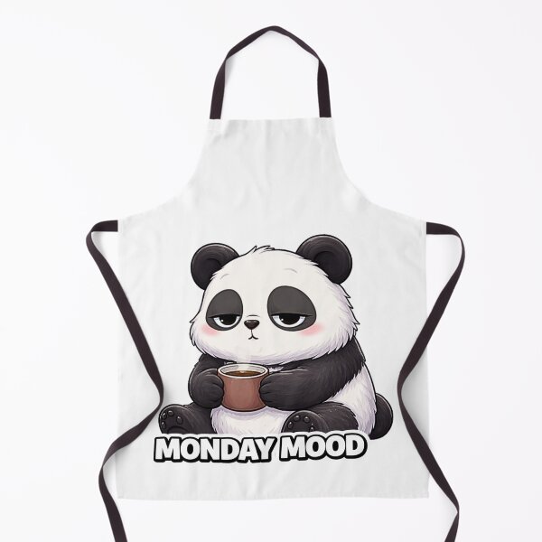 Item preview, Monday Mood tired panda funny monday design designed and sold by LazyMoodStudio.
