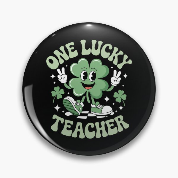 Item preview, Groovy One Lucky Teacher Shamrock Face St Patrick designed and sold by HellD3vil-Art.