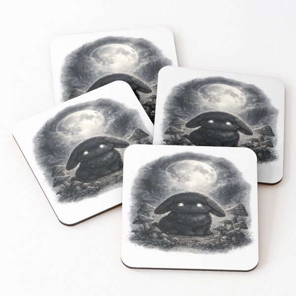Item preview, Dark Easter Bunny Under Full Moon designed and sold by SasmitaStudioCo.