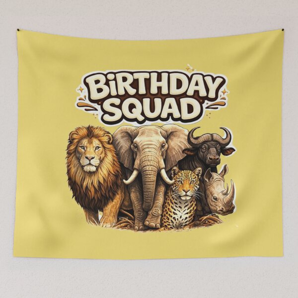 Item preview, Birthday Squad Safari with the big Five designed and sold by annenambiro.