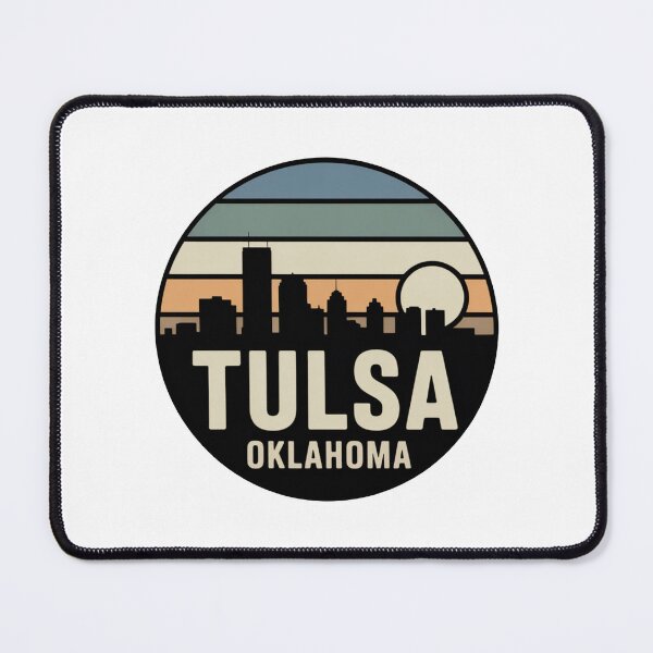 Item preview, Tulsa Oklahoma: Muted Stripes Skyline Dark Circle designed and sold by CircinusStore.