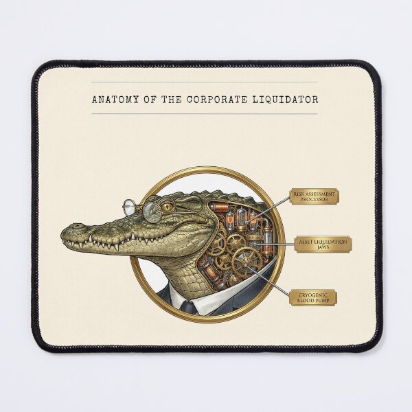 Item preview, Corporate Liquidator Croc Specimen - Dark Psychology Office Humor designed and sold by Top-Tier Thinking .
