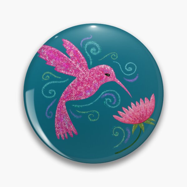 Item preview, Beautiful pink hummingbird and flower designed and sold by Soozie Wray.