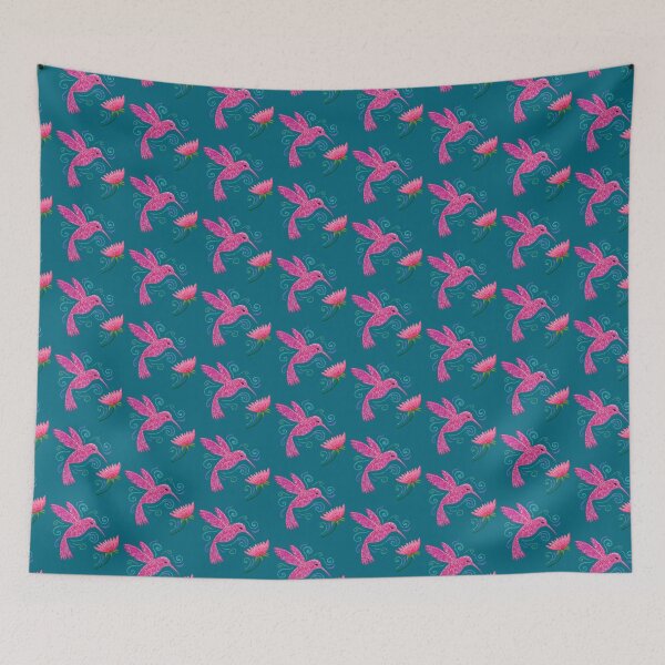 Item preview, Beautiful pink hummingbird and flower designed and sold by Soozie Wray.