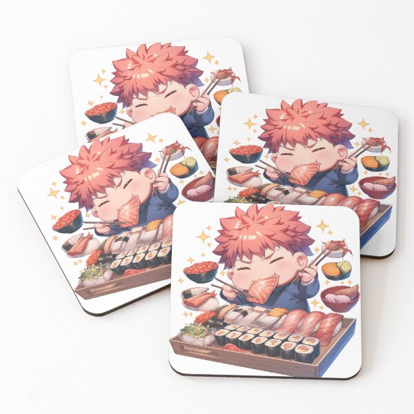 Item preview, Shirou Emiya Fate Stay Night Chibi Sushi Big Bite designed and sold by Spraykart.