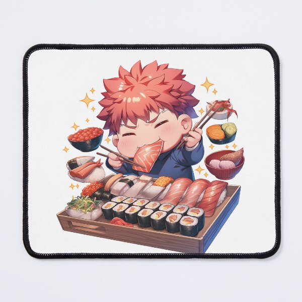 Item preview, Shirou Emiya Fate Stay Night Chibi Sushi Big Bite designed and sold by Spraykart.