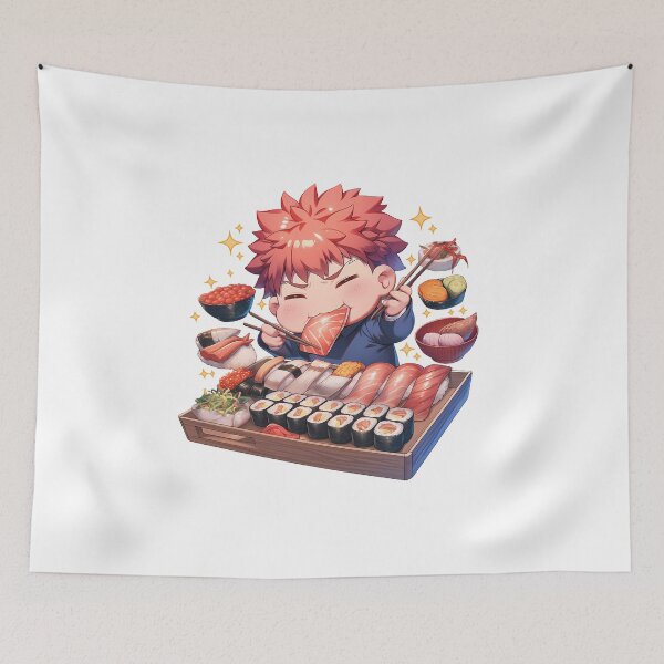 Item preview, Shirou Emiya Fate Stay Night Chibi Sushi Big Bite designed and sold by Spraykart.