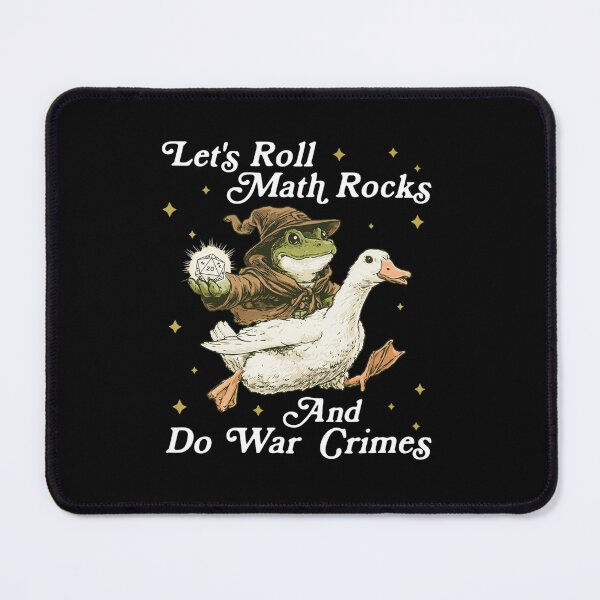 Item preview, Let's Roll Math Rocks And Do War Crimes, Funny Frog Wizard, Nerdy D20 Dice Gift for Gamer designed and sold by Denisemichels.