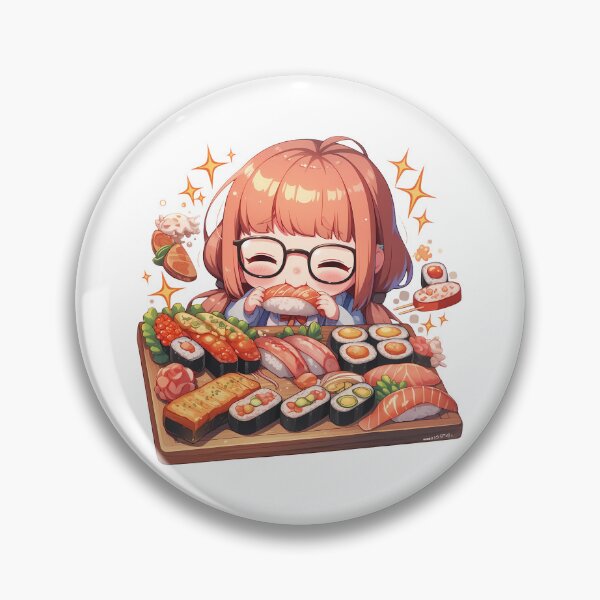 Item preview, Futaba Sakura Persona 5 Chibi Sushi Nerd Mode designed and sold by Spraykart.