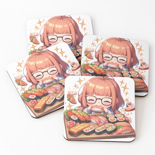 Item preview, Futaba Sakura Persona 5 Chibi Sushi Nerd Mode designed and sold by Spraykart.