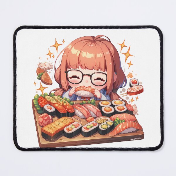 Item preview, Futaba Sakura Persona 5 Chibi Sushi Nerd Mode designed and sold by Spraykart.