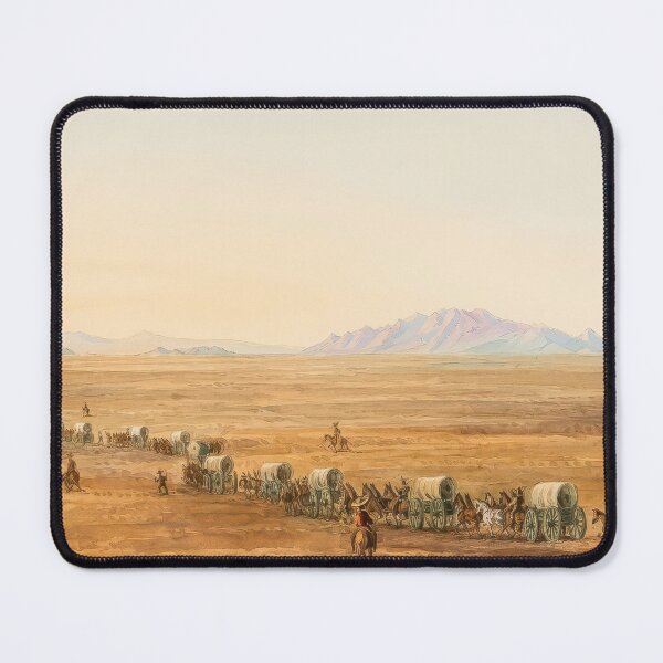 Item preview, Great Salt Lake Desert Wagon Train Western Landscape designed and sold by TheSoulOfArt.