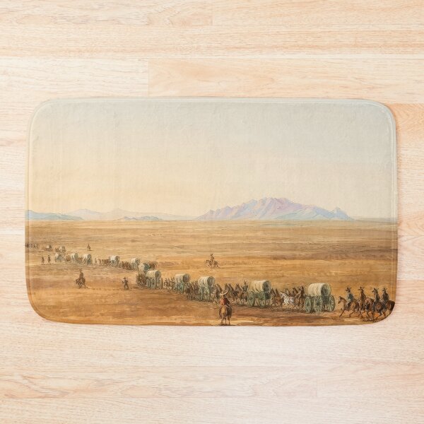 Item preview, Great Salt Lake Desert Wagon Train Western Landscape designed and sold by TheSoulOfArt.