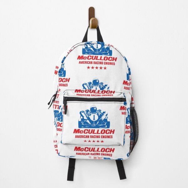 Item preview, McCulloch American racing engines - vintage karting -red & blue print designed and sold by retropetrol.