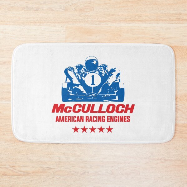 Item preview, McCulloch American racing engines - vintage karting -red & blue print designed and sold by retropetrol.
