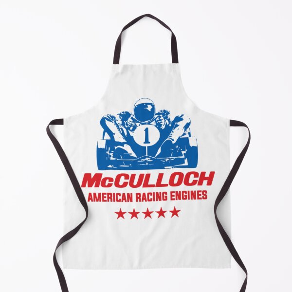 Item preview, McCulloch American racing engines - vintage karting -red & blue print designed and sold by retropetrol.