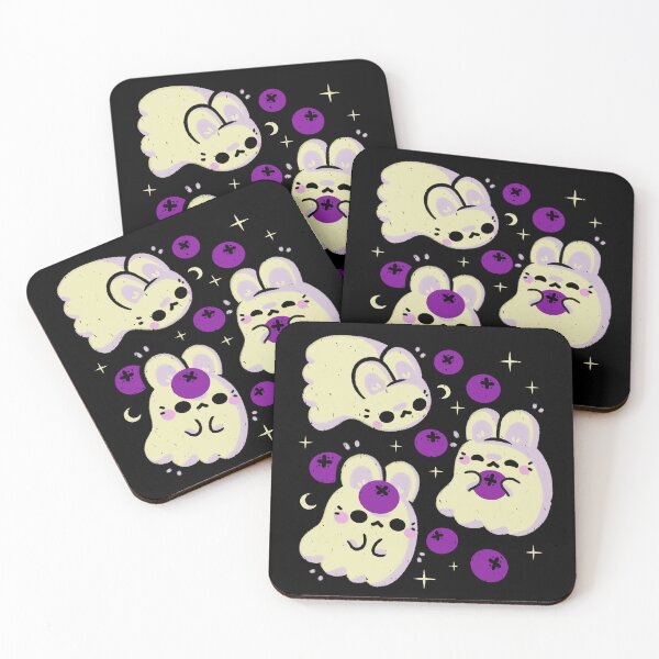 Item preview, Cute Bunny Ghosts and Blueberries designed and sold by xMorfina.
