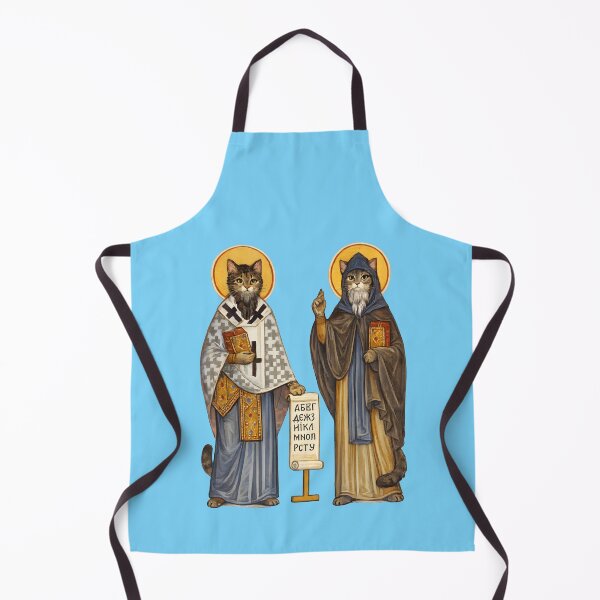 Item preview, Cyril and Methodius Cats – Slavic Alphabet Byzantine Icon Style designed and sold by Nerd Romance Café.