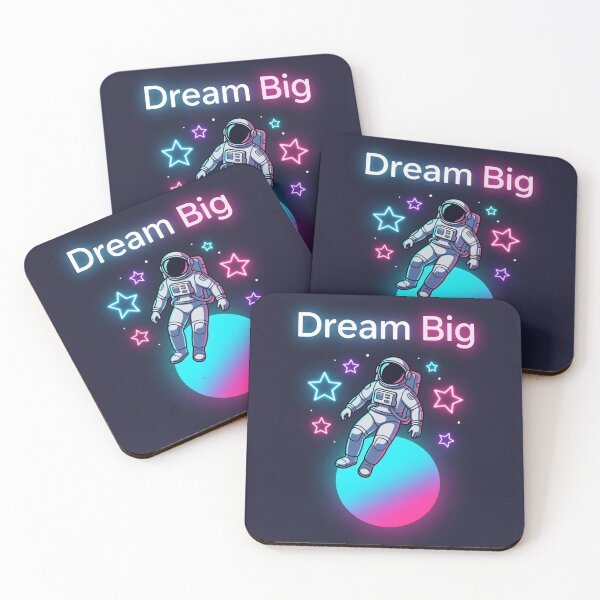 Item preview, Dream Big Astronaut Space Neon Design designed and sold by RahulArtForge.
