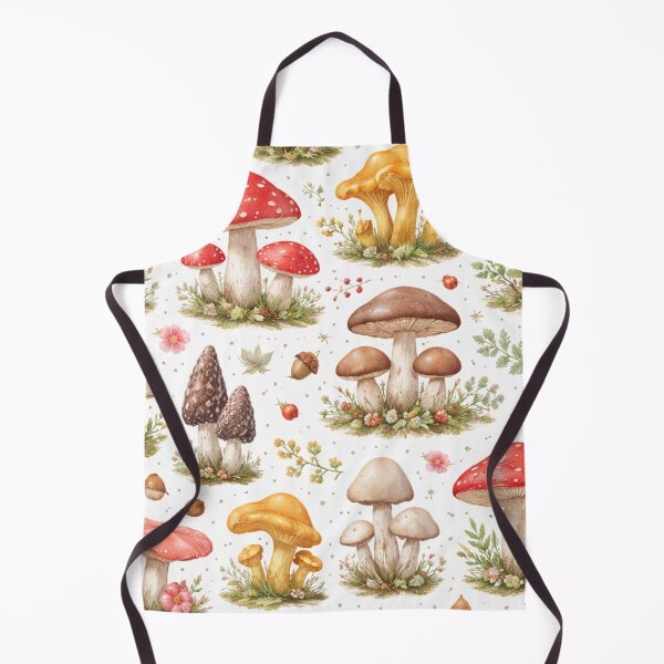 Item preview, Vintage Mushroom Pattern Botanical Illustration designed and sold by DreamPixelPrint.