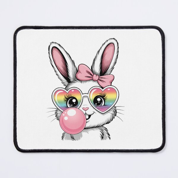 Item preview, Girls Women Rabbit Bunny Face Pink Coquette Bow Easter Day designed and sold by HellD3vil-Art.