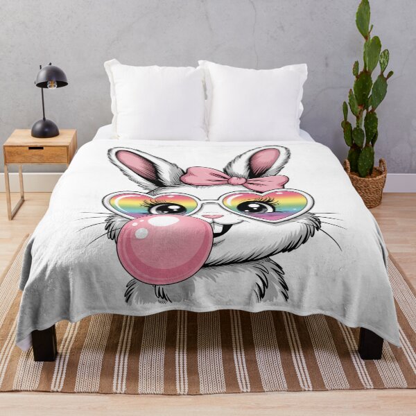 Item preview, Girls Women Rabbit Bunny Face Pink Coquette Bow Easter Day designed and sold by HellD3vil-Art.