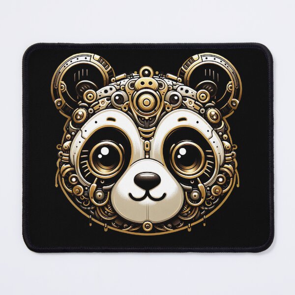 Item preview, Mechanical Panda Steampunk Futuristic Kawaii designed and sold by FlavaVerda.