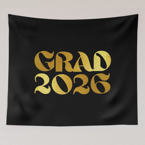 Item preview, Class of 2026 Senior Grad Graduation 2026 Gold Look Typography Gift on Black designed and sold by Artycom.