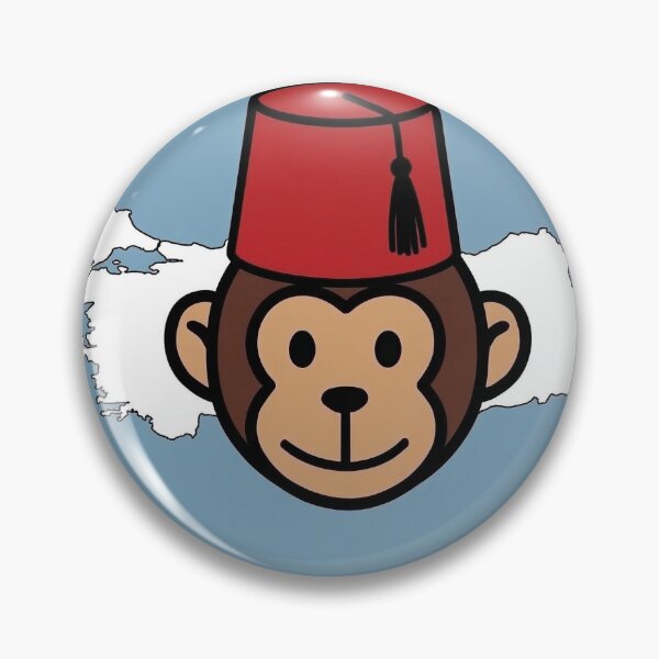 Item preview, Turkey – Fez Hat – Travel Monkey – Circle Badge Design designed and sold by MyMonkeyMerch.