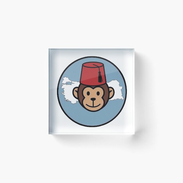Item preview, Turkey – Fez Hat – Travel Monkey – Circle Badge Design designed and sold by MyMonkeyMerch.
