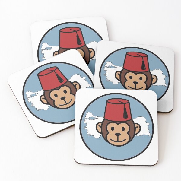 Item preview, Turkey – Fez Hat – Travel Monkey – Circle Badge Design designed and sold by MyMonkeyMerch.