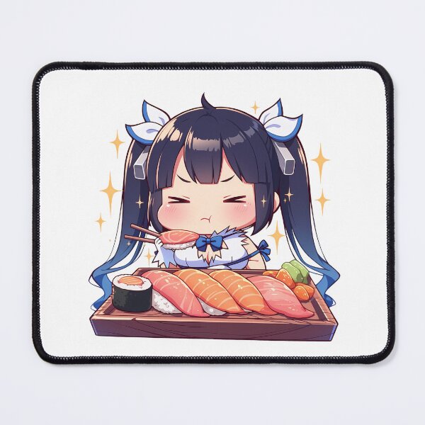 Item preview, Hestia Pick Up Girls Dungeon Chibi Sushi Snack Time designed and sold by Spraykart.