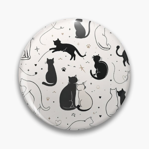 Item preview, Seamless Cat Pattern | Minimal Mixed Cat Design | Cute Pet Lover Print for Fabric, Apparel & Home Decor designed and sold by OpenDreamArts.