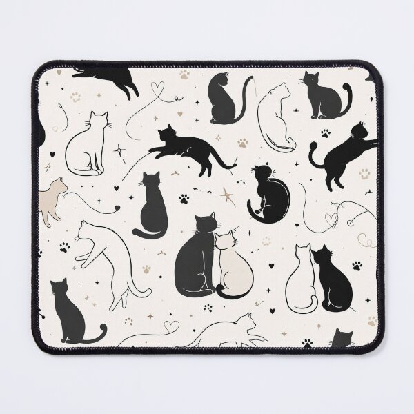 Item preview, Seamless Cat Pattern | Minimal Mixed Cat Design | Cute Pet Lover Print for Fabric, Apparel & Home Decor designed and sold by OpenDreamArts.