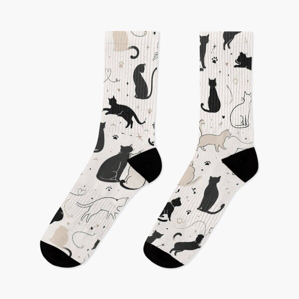 Item preview, Seamless Cat Pattern | Minimal Mixed Cat Design | Cute Pet Lover Print for Fabric, Apparel & Home Decor designed and sold by OpenDreamArts.