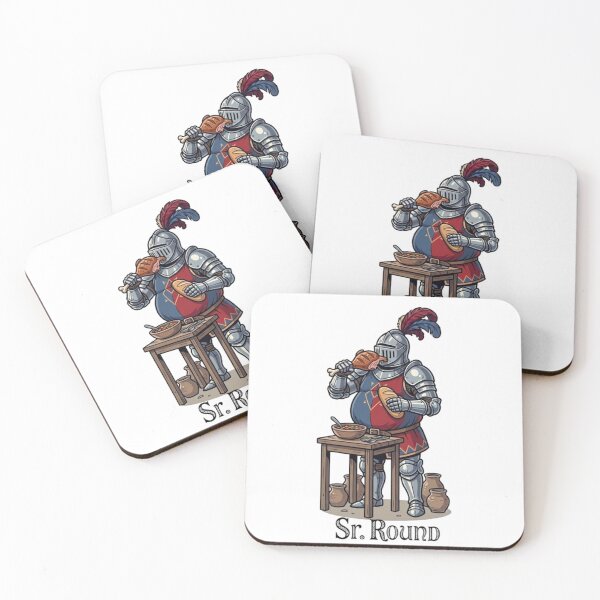 Item preview, Sr. Round - The Hungry Knight Medieval Banquet Pun designed and sold by Beto Santos.