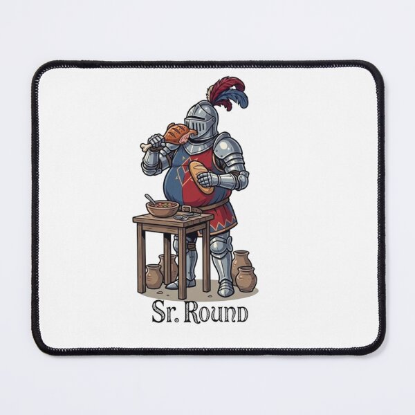 Item preview, Sr. Round - The Hungry Knight Medieval Banquet Pun designed and sold by Beto Santos.