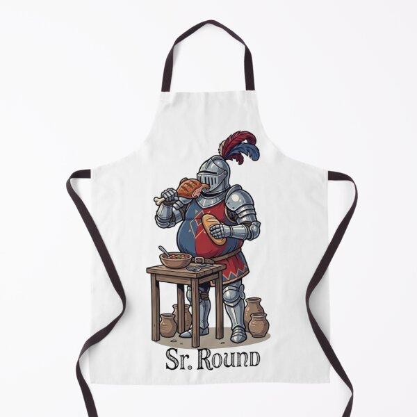 Item preview, Sr. Round - The Hungry Knight Medieval Banquet Pun designed and sold by Beto Santos.