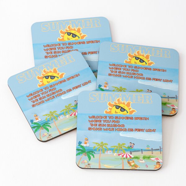 Item preview, Summer Beach vibes sun blushing art designed and sold by Dew  Drop wear.