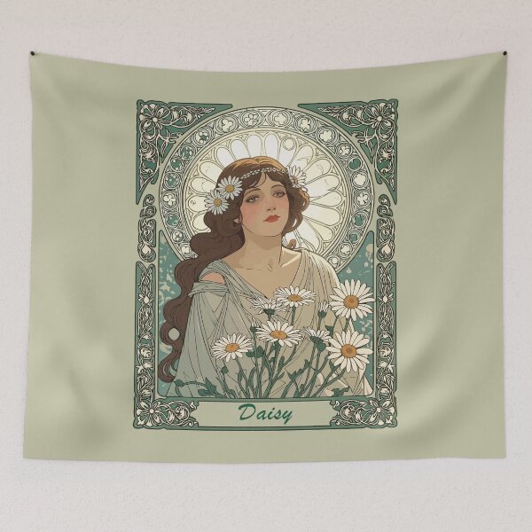 Item preview, Classic Art Nouveau Daisy designed and sold by taiche.