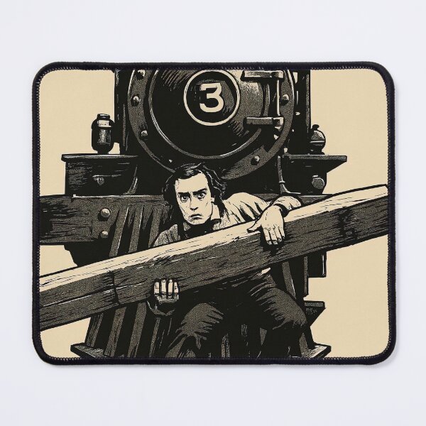 Item preview, The General Buster Keaton Classic Poster designed and sold by Retr0Tshirts.