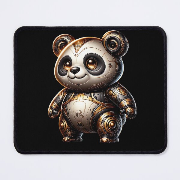 Item preview, Mechanical Panda Steampunk Futuristic Kawaii designed and sold by FlavaVerda.