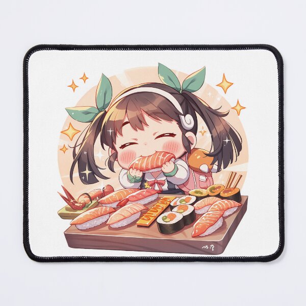 Item preview, Mayoi Hachikuji Bakemonogatari Sushi Happy Bite Chibi designed and sold by Spraykart.