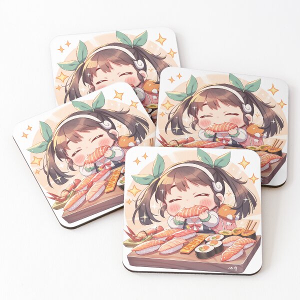 Item preview, Mayoi Hachikuji Bakemonogatari Sushi Happy Bite Chibi designed and sold by Spraykart.