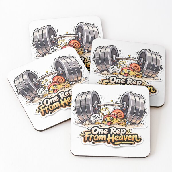 Item preview, Snail Gym Fitness Sticker – One Rep From Heaven designed and sold by les3cerises.