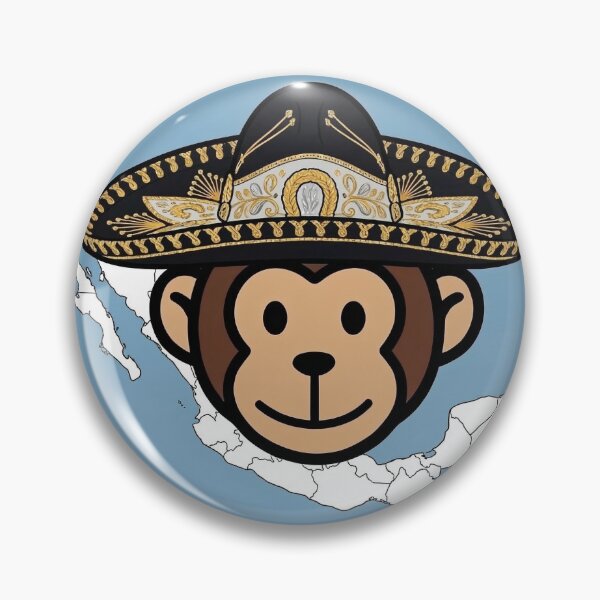 Item preview, Mexico – Sombrero – Travel Monkey – Circle Badge Design designed and sold by MyMonkeyMerch.