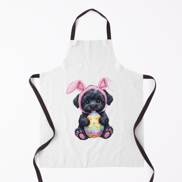 Item preview, Black Schnoodle Easter Puppy designed and sold by Kedspicedesign.