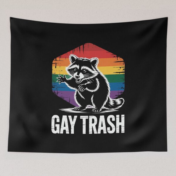 Item preview, Gay Trash Raccoon LGBT Rainbow Gay Pride Month designed and sold by VENOM0RIOT.